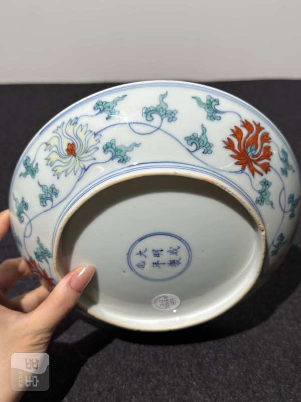 清康熙 斗彩花卉纹盘一对 - 图12